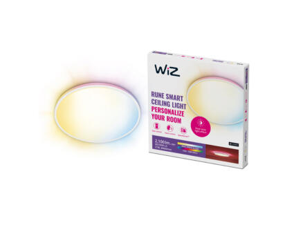 WiZ Rune plafonnier LED 21W dimmable lumiÃ¨re blanche et colorÃ©e blanc