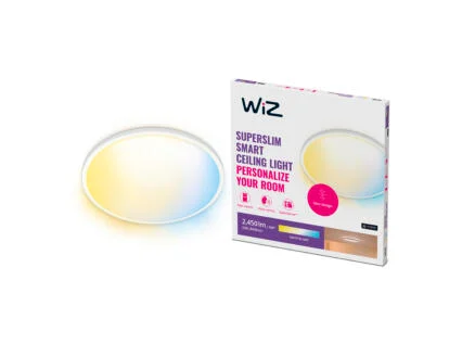 WiZ SuperSlim LED plafondlamp rond 22W wit