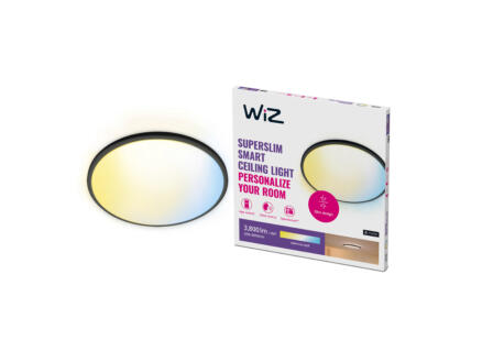WiZ SuperSlim LED plafondlamp rond 32W zwart